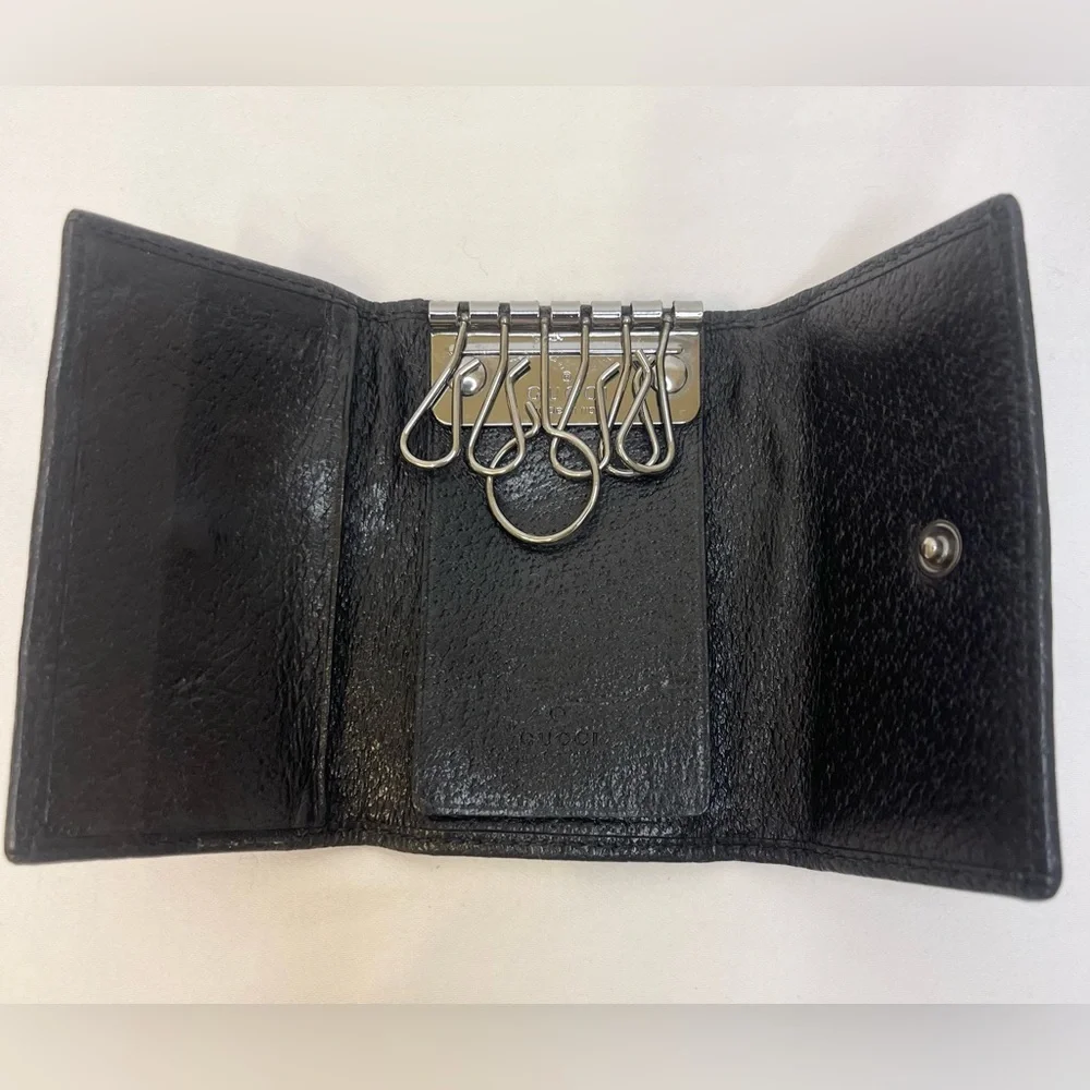 Gucci Black GG Canvas Card & Key Case with Original Box & Cards from Japan 2009 - Picture 5 of 16